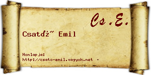 Csató Emil névjegykártya