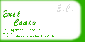 emil csato business card