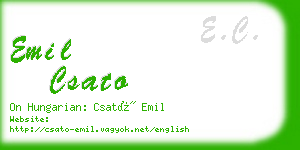 emil csato business card